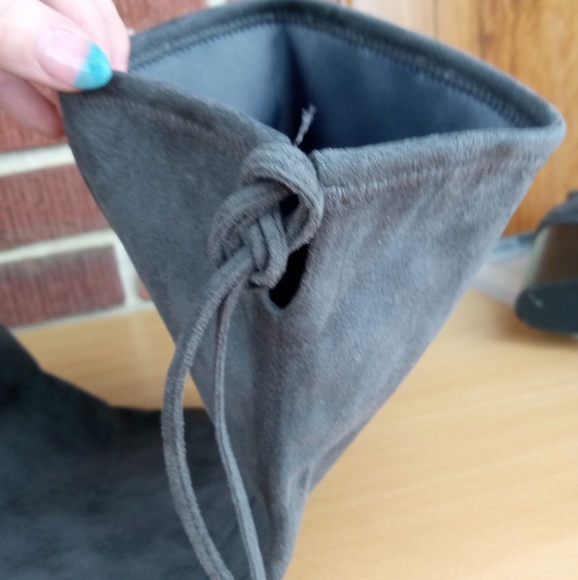 NWT Marc Fisher Ltd. 'Arletta' Over-the-Knee Pointy Toe Boots in Charcoal Grey - Picture 9 of 11